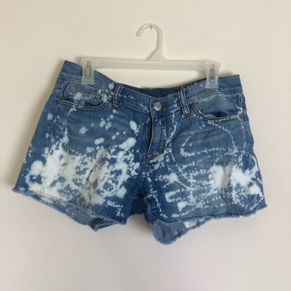 Distressed Tie-Dye J.Crew Denim Shorts - Picture 2 of 6